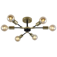 Люстра на штанге Seven Fires Evlina SF3370/6C-GD-BK