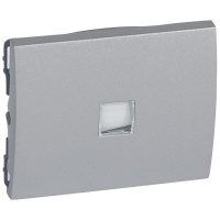 Лицевая панель Legrand Galea Life выключателя с подсветкой алюминий 771311