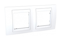 Рамка 2 поста Schneider Electric UNICA ХАМЕЛЕОН, горизонтальная, белый