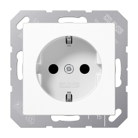 Розетка 2K+З со шторками Jung A1520KIWW