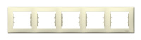 Рамка 5 постов Schneider Electric SEDNA, горизонтальная, бежевый