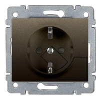 Розетка 2К+З Legrand Galea Life 16A 250V с/з с механической системой выталкивания вилки темная бронза 771224