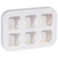 Блок установочный 6-постовый Legrand Quteo для накладного монтажа белый 782296