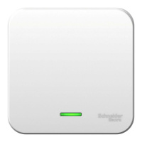 Выключатель 1-клавишный Systeme Electric BLANCA с подсветкой, открытый монтаж, белый, BLNVA061111