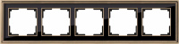 Рамка Werkel Palacio на 5 постов золото/черный WL17-Frame-05 4690389103780