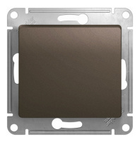 Выключатель 1-клавишный кнопочный Schneider Electric GLOSSA, скрытый монтаж, шоколад