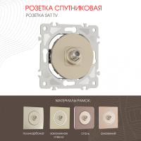 Розетка спутниковая SAT TV Arte Milano 202.42-1.shampan