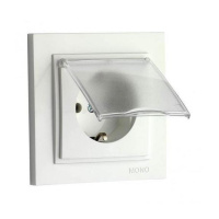 Розетка с заземлением с крышкой Mono Electric Despina 16А 250В белый 102-190021-118