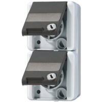 Розетка Schuko двухместная Jung 822NAWSL