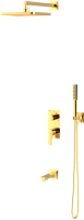 Душевой комплект Teska Ciera Pro AS3370 С ВНУТРЕННЕЙ ЧАСТЬЮ, золото