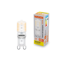 Светодиодная лампа WOLTA 5Вт 3000K G9 матовая WSTD-JCD-5W3KG9-P