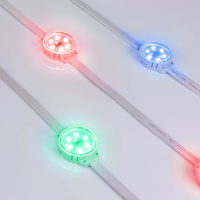 Модуль управляемый Arlight SOLEX-DMX-3535-6-24V RGB 120deg (D40x16mm, 1.5W, IP67) 028882