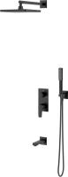 Душевой комплект Teska Ciera Pro AS3380 С ВНУТРЕННЕЙ ЧАСТЬЮ, черный матовый