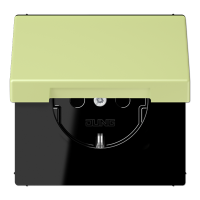 Розетка 2K+З с крышкой Jung LC1520BFKL222