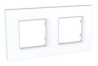 Рамка 2 поста Schneider Electric UNICA QUADRO, белый