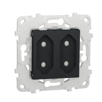 Розетка двойная Schneider Electric Unica New б/з со шторками NU503154