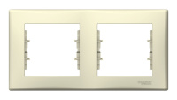 Рамка 2 поста Schneider Electric SEDNA, горизонтальная, бежевый