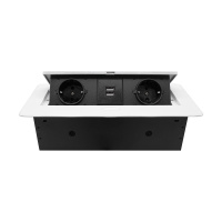 Блок розеток MX-226 (J-0) (2 секции полуавтомат 2 USB с кабелем питания ) Mebax 00-00002883