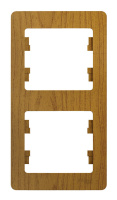 Рамка 2 поста Schneider Electric GLOSSA, вертикальная, дуб
