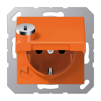 Розетка Schuko с крышкой и замком Jung AS1520BFKLSLO