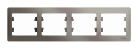 Рамка 4 поста Schneider Electric GLOSSA, горизонтальная, платина
