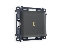 Комплект механизма 1-кл проходного выключателя с подсветкой Ambrella Volt Alfa MA902030