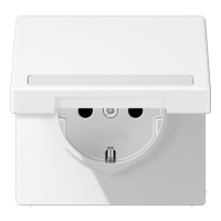 Розетка Schuko с крышкой Jung LS1520BFNAKLWWM