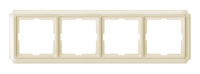Рамка 4 поста Schneider Electric MERTEN ANTIQUE, бежевый блестящий