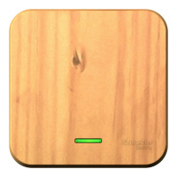 Выключатель 1-клавишный Systeme Electric BLANCA с подсветкой, открытый монтаж, ясень, BLNVA101115