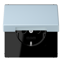 Розетка 2K+З с крышкой Jung LC1520BFKL208