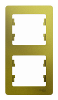 Рамка 2 поста Schneider Electric GLOSSA, вертикальная, фисташковый