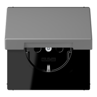 Розетка 2K+З с крышкой Jung LC1520BFKL203