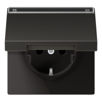 Розетка 2K+З с крышкой Jung AL1520NAKLAN