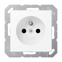 Розетка франко-бельгийской системы Jung A1520FBFKIWWM