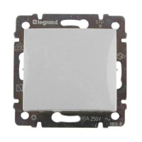 Переключатель одноклавишный на 2 направления Legrand Valena 16A 250V алюминий 770205