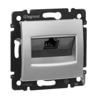 Розетка компьютерная RJ45 Legrand Valena 5e кат UTP на винтах алюминий 770238