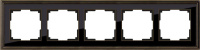 Рамка Werkel Palacio на 5 постов бронза/черный WL17-Frame-05 4690389103766