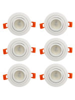 Встраиваемый светильник (6 шт.) Elvan VLS-111R-WH 6шт