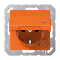Розетка Schuko с крышкой Jung AS1520BFKLKOO