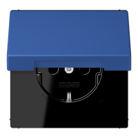 Розетка 2K+З с крышкой Jung LC1520BFKL253