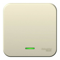 Выключатель 1-клавишный Systeme Electric BLANCA с подсветкой, открытый монтаж, молочный, BLNVA061102