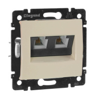 Розетка телефонная 2хRJ11 Legrand Valena слоновая кость 774339