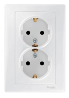 Розетка двойная Schneider Electric Sedna с/з без шторок 16A 250V SDN3000621