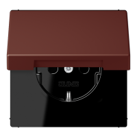 Розетка 2K+З с крышкой Jung LC1520BFKL235