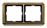 Рамка 2 поста Schneider Electric MERTEN ANTIQUE, античная латунь