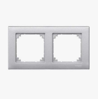 Рамка 2 поста Schneider Electric MERTEN M-PLAN, алюминий