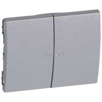 Клавиша Legrand Galea Life выключателя двойная с индикацией алюминий 771379