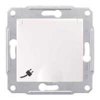 Розетка Schneider Electric Sedna с/з со шторками и крышкой IP44 16A 250V SDN3100321