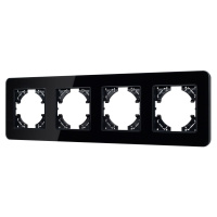 Рамка на 4 поста стеклянная Arlight FRM-OMALI-GS-4-BK 049701