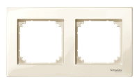 Рамка 2 поста Schneider Electric MERTEN M-PLAN, бежевый блестящий